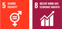 5 GENDER EQUALITY 8 DECENT WORK AND ECONOMIC GROWTH