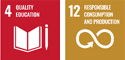 4 QUALITY EDUCATION 12 RESPONSIBLE CONSUMPTION AND PRODUCTION